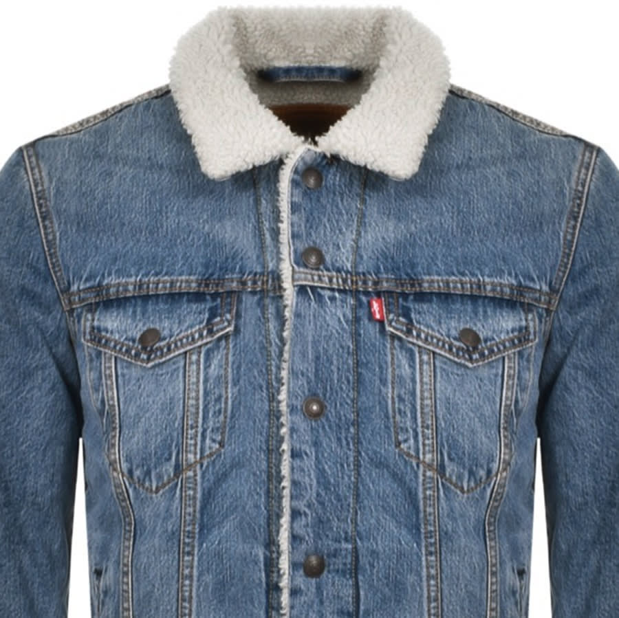 Alternative Image for ProductLevis Sherpa Trucker Denim Jacket Blue2